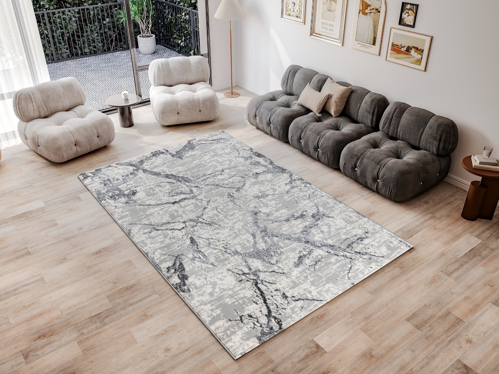 Oslo Kurzflorteppich – Marmor Design & Moderne Eleganz