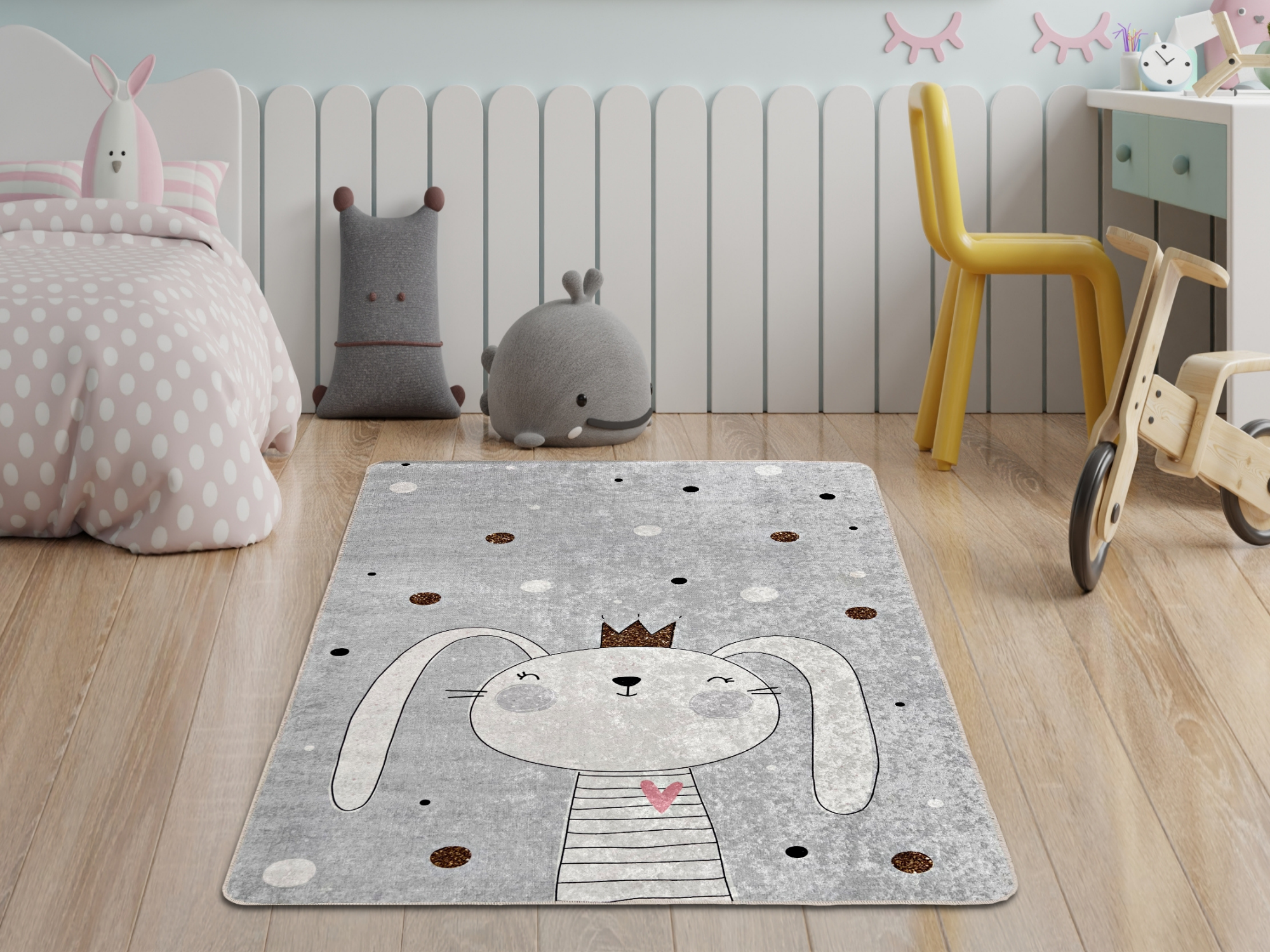 Häschen Cozy Waschbarer Teppich