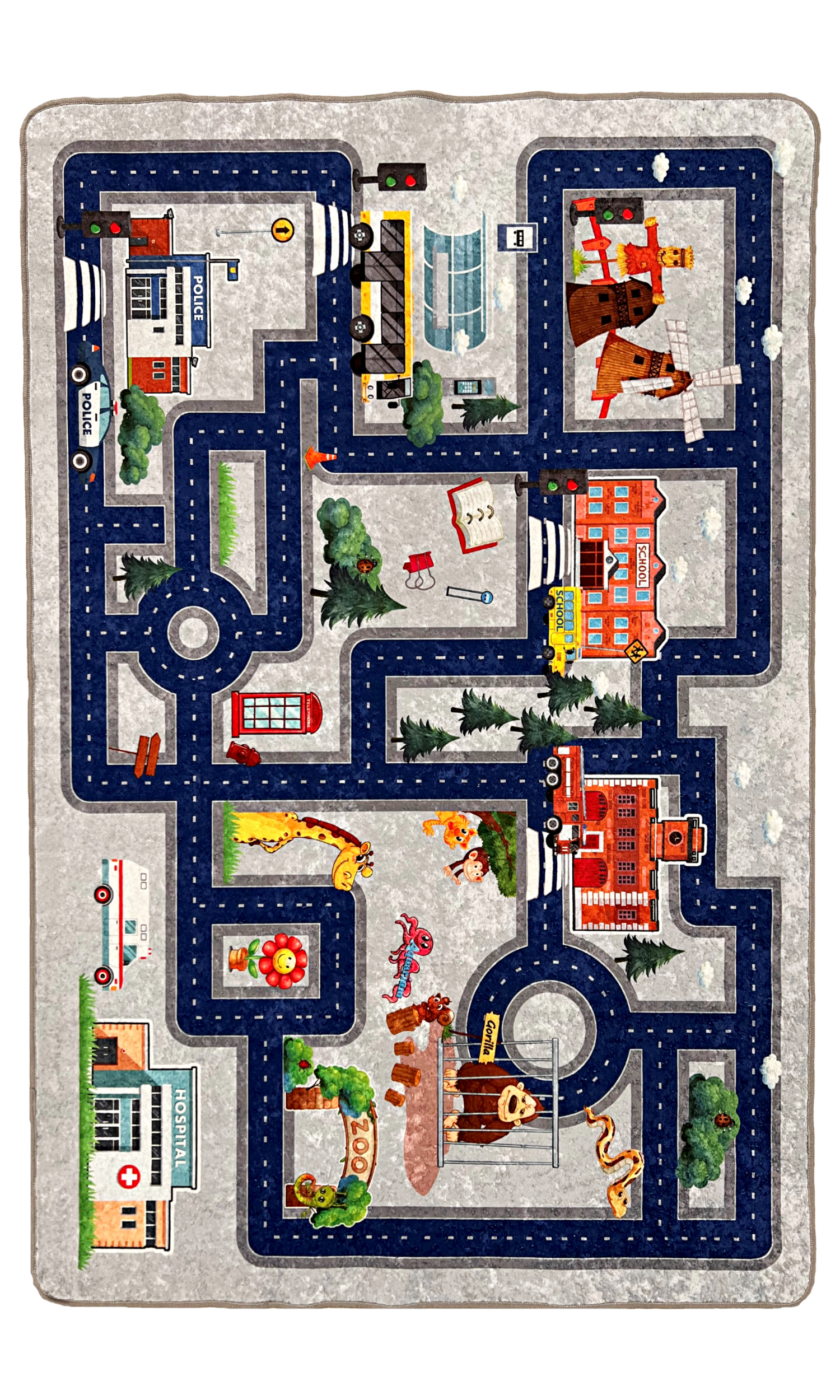 Kinderteppich Traffic Waschbar