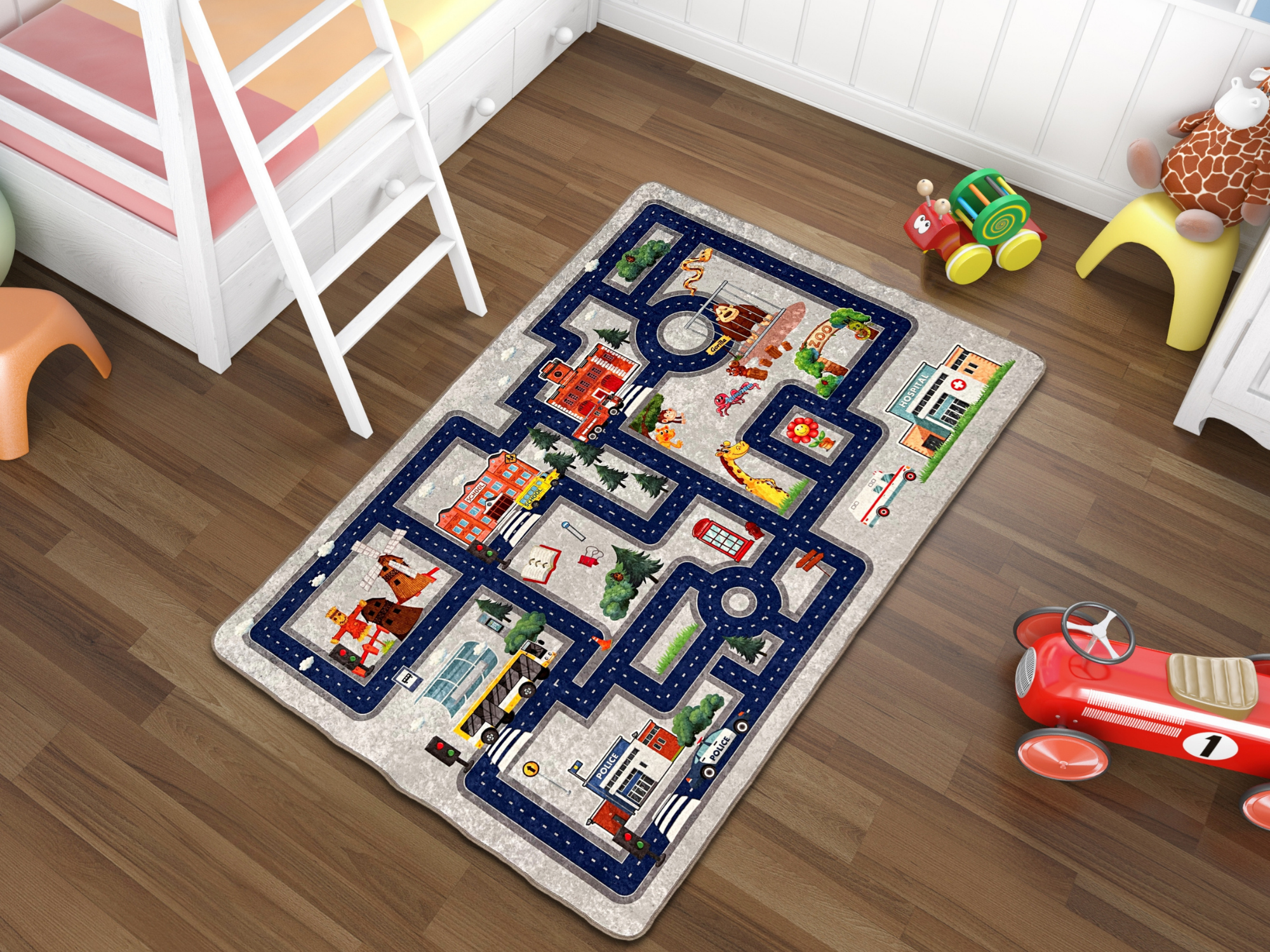 Kinderteppich Traffic Waschbar