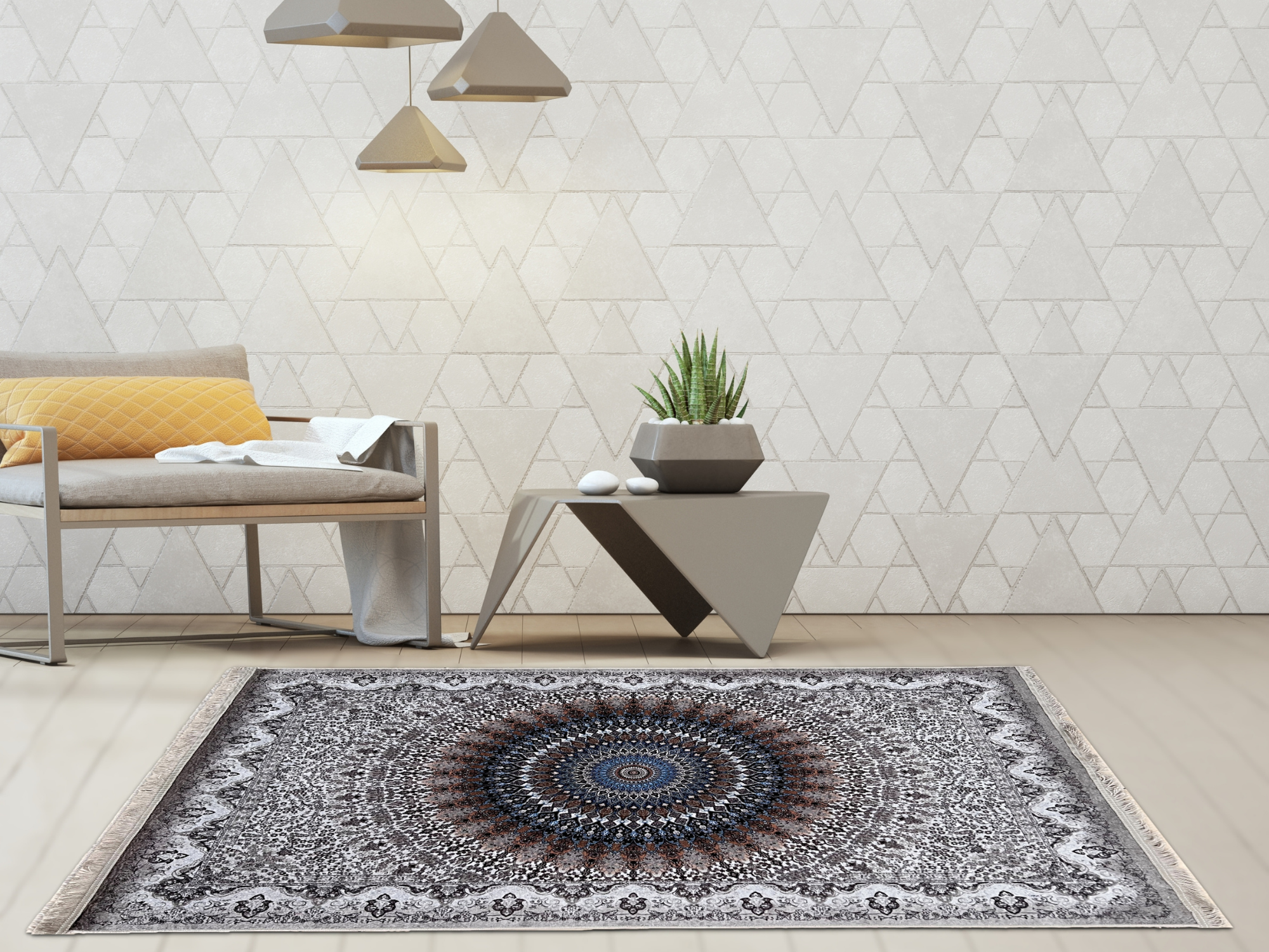 Perge Waschbarer Vintage Teppich