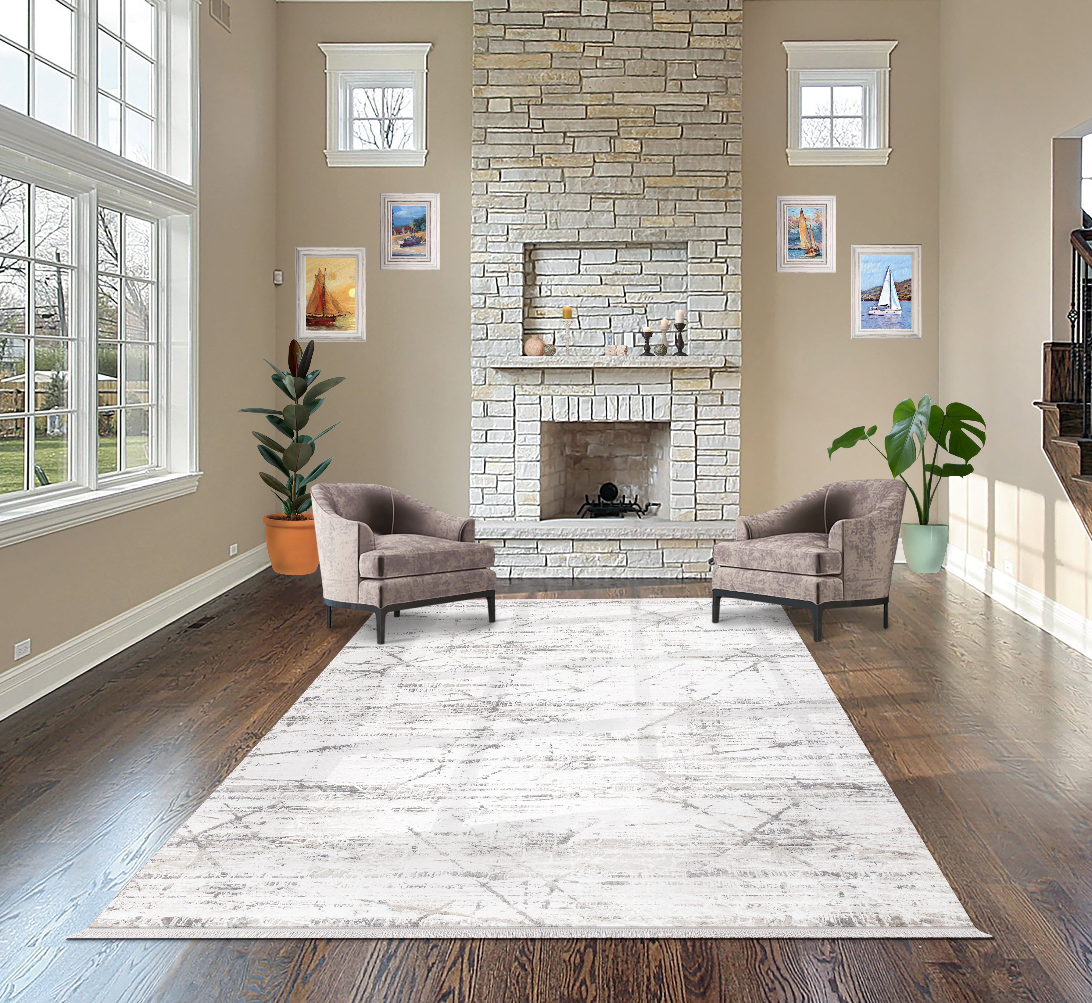 Kairo Gemusterter Kurzflorteppich