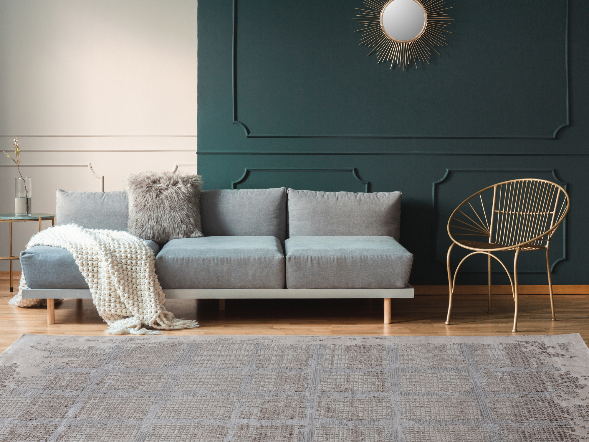 Neapel Kurzflorteppich – Karomuster & Modernes Design