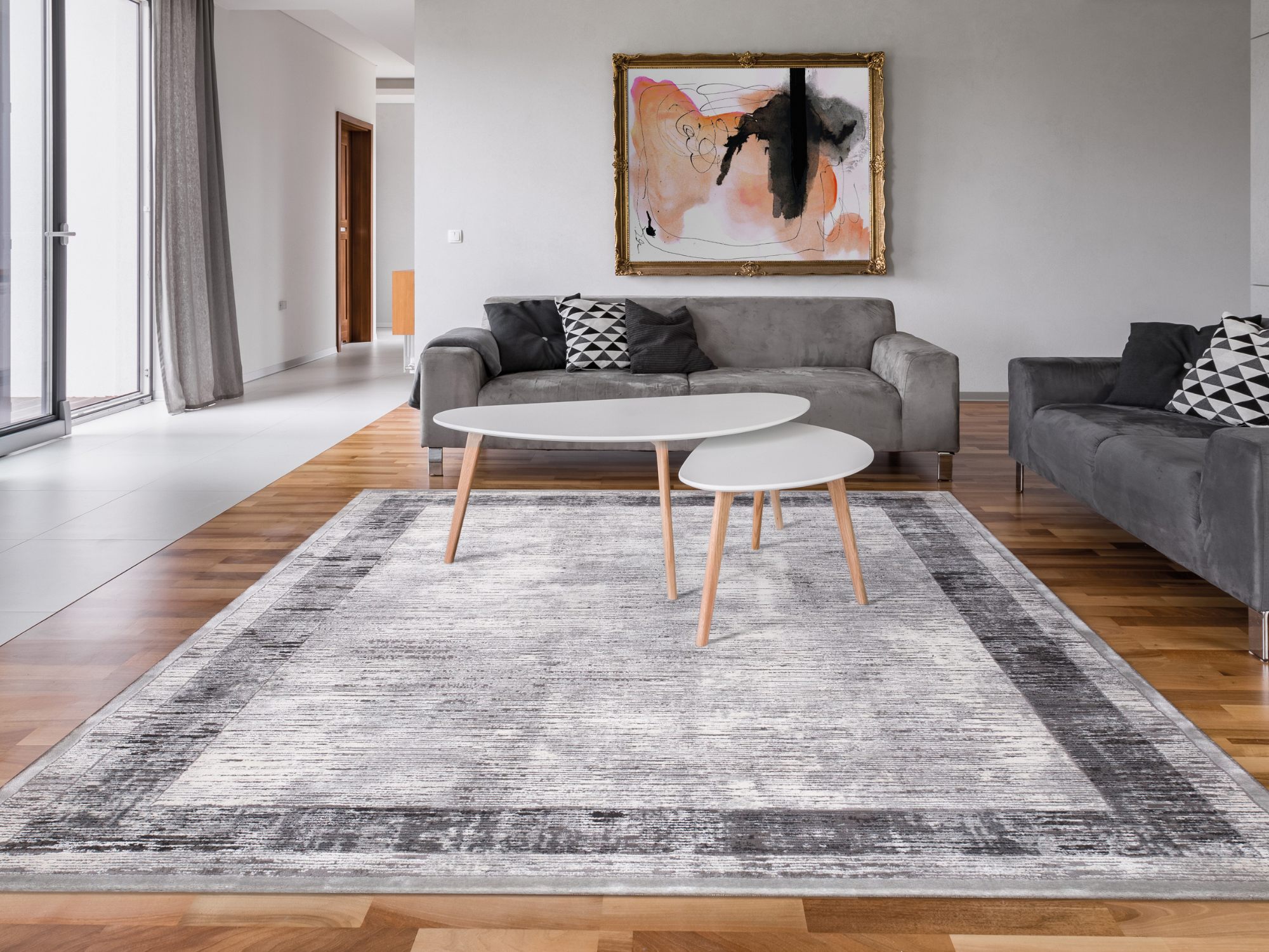 Santorin Rechteckiger Teppich – Weich, Pflegeleicht & Stilvol