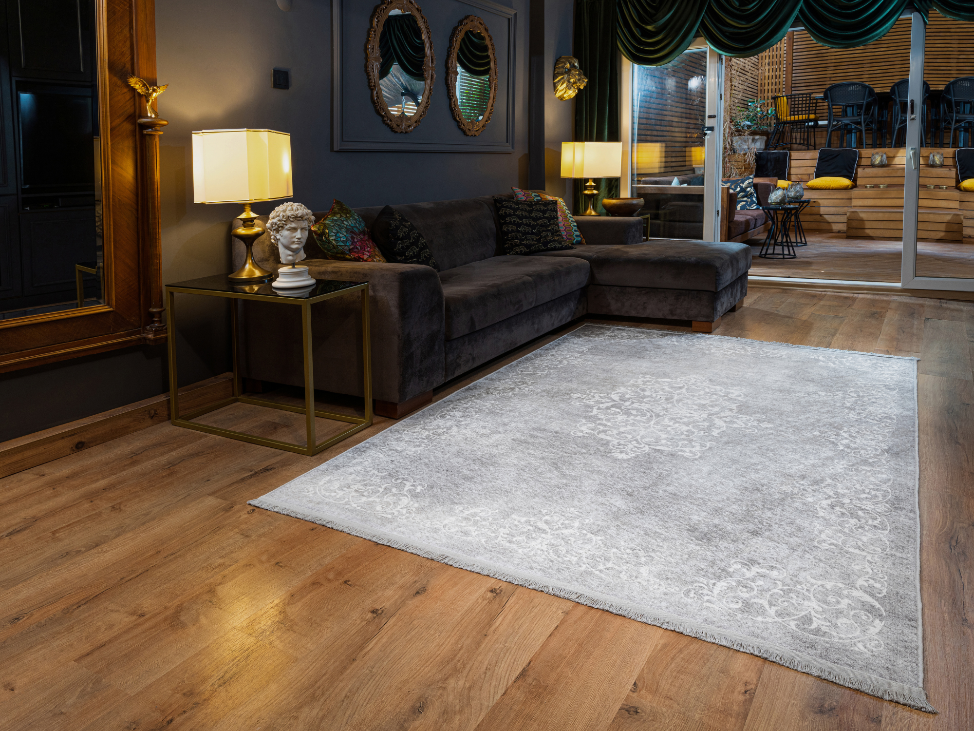 Side Waschbarer Vintage Teppich